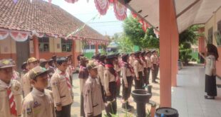 Pramuka SD Negeri 2 Beji Asah Kekompakan Lewat Latihan Baris-Berbaris